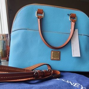 AUTHENTIC Dooney and Bourke Saffiano Domed Zip Satchel